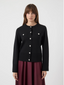 YASPIMI LS KNIT CARDIGAN - BLACK