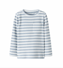 NMMDEKAB SLIM LS TOP - BLUE FOG/CLOUD DANCER