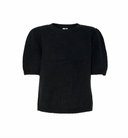 YASANNE SS KNIT PULLOVER BLACK
