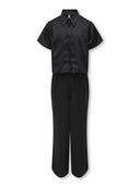 KOGSARAH LONG SATIN NIGHTWEAR SET BLACK