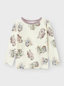 NMFWILLITUS WOOL LS TOP SNOW WHITE