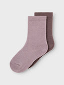 NAME IT - NMFWAKTA 2P SOCK - PURPLE DOVE