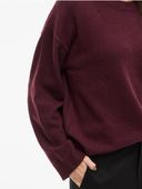 VILIGA L/S O-NECK KNIT TOP - FIG