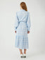 YASVIPS LS LONG SHIRT DRESS CLEAR SKY VIPS PRINT