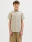 JJBREEZE LINEN BLEND SHIRT JNR CROCKERY