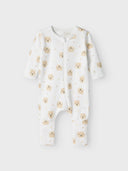 NBNNIGHTSUIT 2P ZIP FF OXFORD BEAR OXFORD TAN