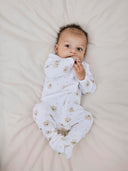 NBNNIGHTSUIT 2P ZIP FF OXFORD BEAR OXFORD TAN