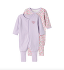 NBFNIGHTSUIT 2P ZIP PETIT FLOWER PASTEL LILAC