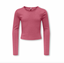 KOGTRINNY LIFE LS GLITTER CUTOUT TOP JRS - ROSE WINE