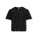 KOGNANNA  S/S SEQUIN DETAIL TOP TLR KIDS - BLACK