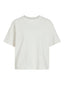 VIMONIE FLOWER EMB S/S  O-NECK SNOW WHITE EMB WHITE FLOWERS