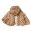 ROSENVINGE - PRINTET SKJERF MED GULL-FOIL VISKOSE - BEIGE