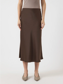 YASPELLA HW MIDI SKIRT CHOCOLATE BROWN