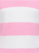 KOGFRANCA LIFE SHORT L/S STRIPE KNT - CLOUD DANCER/WIDE STRIPE ROMANCE ROSE