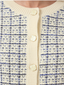 YASLIVIA LS SHORT KNIT CARDIGAN - BIRCH/DAZZLING BLUE