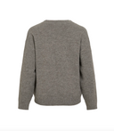 VILIGA L/S O-NECK KNIT TOP - FALCON/MELANGE