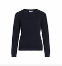 VIDALO O-NECK L/S KNIT TOP - NAVY BLAZER