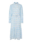 YASVIPS LS LONG SHIRT DRESS CLEAR SKY VIPS PRINT