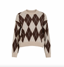 VIMONY CHECK KNIT PULLOVER /TX
