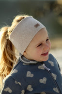 PANNEBÅND BOMULL BEIGE M/LOGO