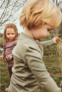 NMMWYLA WOOL/VIS LS TOP - VETIVER