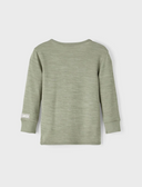 NMMWYLA WOOL/VIS LS TOP - VETIVER