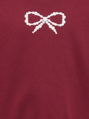 KMGKATE LIFE L/S LOOSE PEARL BRU SWT - CABERNET/BOW/PEARL