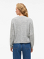 VILORY O-NECK L/S KNIT CARDIGAN - LIGHT GREY MELANGE