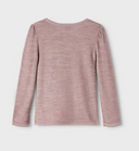 NMFWYLA WOOL/VIS LS TOP - ANTLER