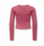 KOGTRINNY LIFE LS GLITTER CUTOUT TOP JRS - ROSE WINE