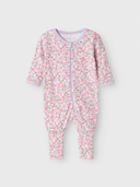 NBFNIGHTSUIT 2P ZIP PETIT FLOWER PASTEL LILAC