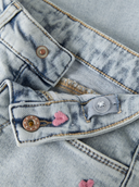 NMFROSE WIDE EMB JEANS 2633 - LIGHT BLUE BLEACHED