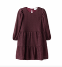 NMFRISILK LS DRESS R - BURGUNDY