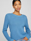 VIDALO O-NECK L/S KNIT TOP BLISSFUL BLUE