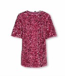 KMGCONFIDENCE LIFE SEQUINS DRESS JRS MINI - ROSE WINE