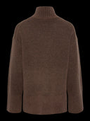 YASWARA LS HIGH NECK KNIT PULLOVER COFFEE QUARTZ