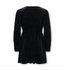 KOGVELLA L/S O-NECK VELVET DRESS JRS - BLACK/STUDS