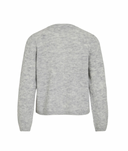 VILORY O-NECK L/S KNIT CARDIGAN - LIGHT GREY MELANGE