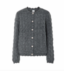 YASBUBERA LS KNIT CARDIGAN - DARK GREY MELANGE