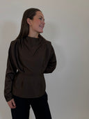 YASYERA LS TOP - CHOCOLATE BROWN