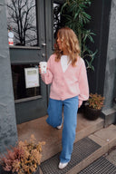 VIRADIA L/S ROSE CARDIGAN - PINK NECTAR