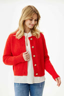LOUISA KNIT CARDIGAN RED