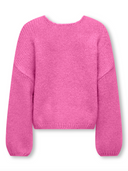 KOGDINEA L/S REVERSIBLE PULLOVER KNT - SUPER PINK