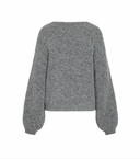 VIMARLEY L/S KNIT PULLOVER - MEDIUM GREY MELANGE