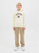 JJARI BRANDING SWEAT HOOD JNR - ANTIQUE WHITE