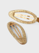 NKFACC-REDA 2P GLITTER HAIRCLIPS - GOLD