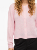 VILORY O-NECK L/S KNIT CARDIGAN - CHERRY BLOSSOM/MELANGE