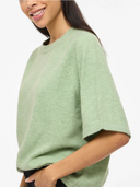 VILIGA 2/4 O-NECK KNIT TOP - SMOKE GREEN