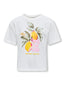 KOGBLINIS LIFE S/S LOOSE TOP CLOUD DANCER/LEMONS