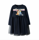NMFJEAN BLUEY LS TULLE DRESS SKY - NAVY BLAZER